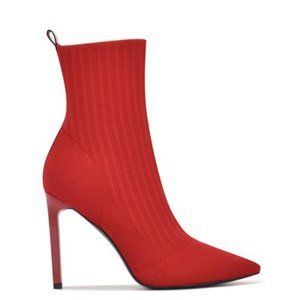 Red Knit Nine West Teoy Dress Booties